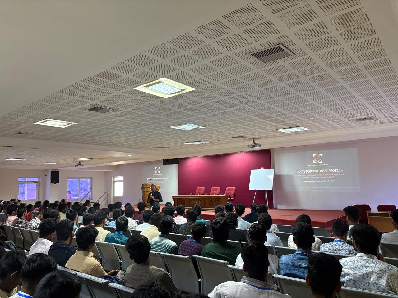Rams engaging with students at PSG College of Technology
